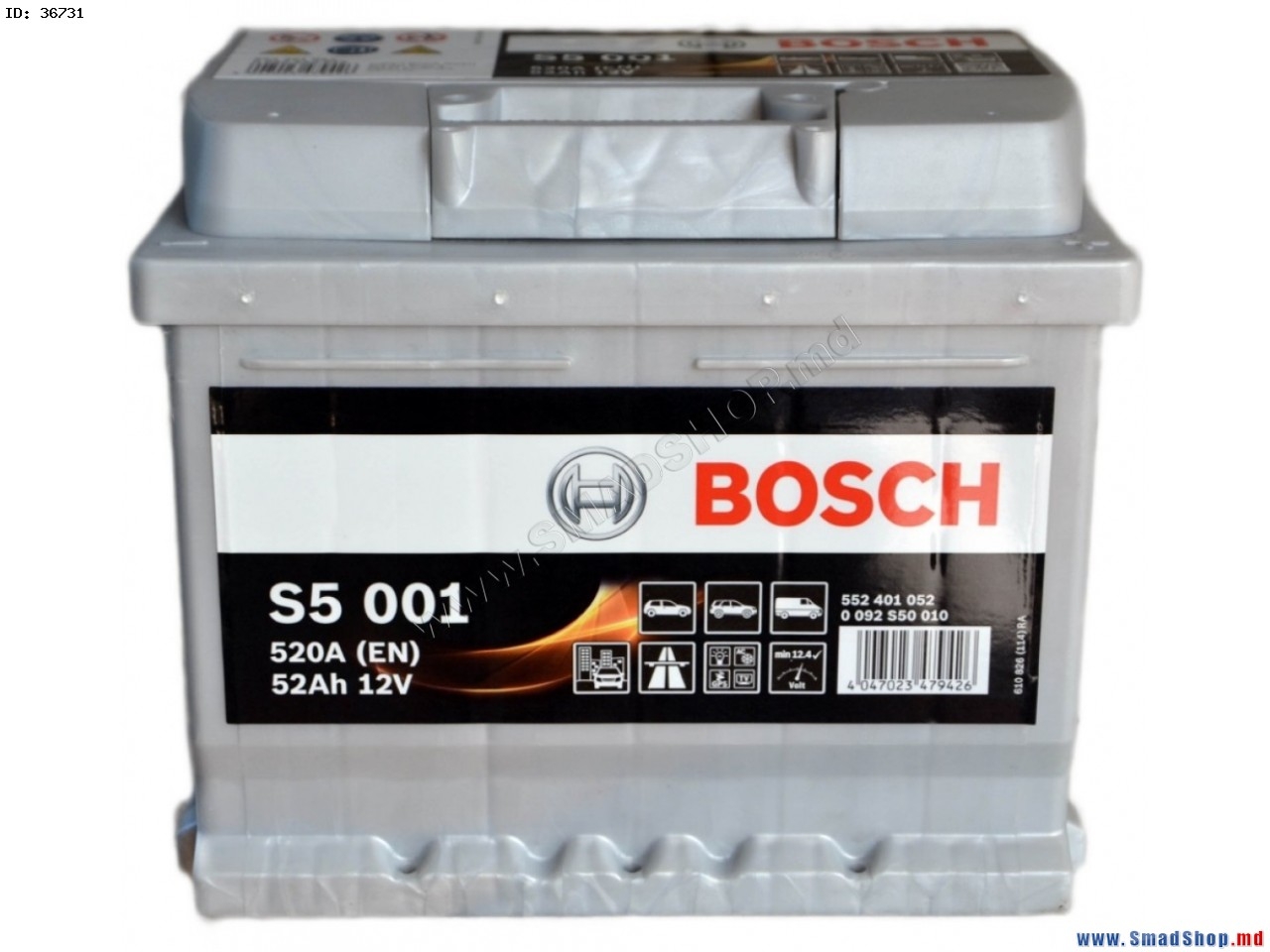 Acumulator auto BOSCH S5 52Ah/520A