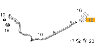 Furtun senzor de presiune - filtru de particule GM