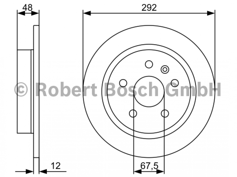 Set discuri frana spate Insignia 292mm J60 BOSCH
