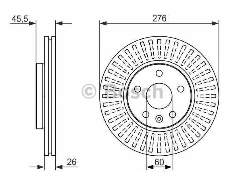 Set disc frana fata Opel Astra J J67 BOSCH