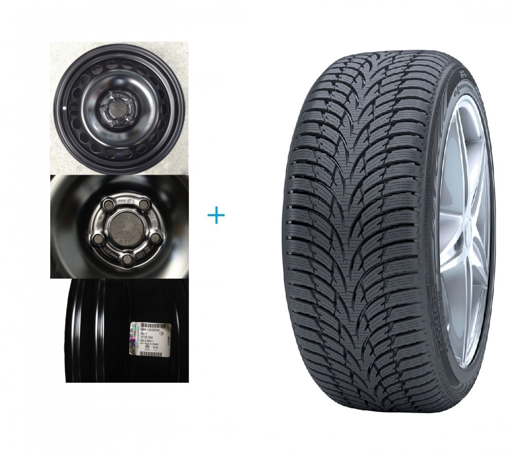 Kit janta Opel Astra K si anvelopa iarna 205/55/R16 NOKIAN WR D3 91H