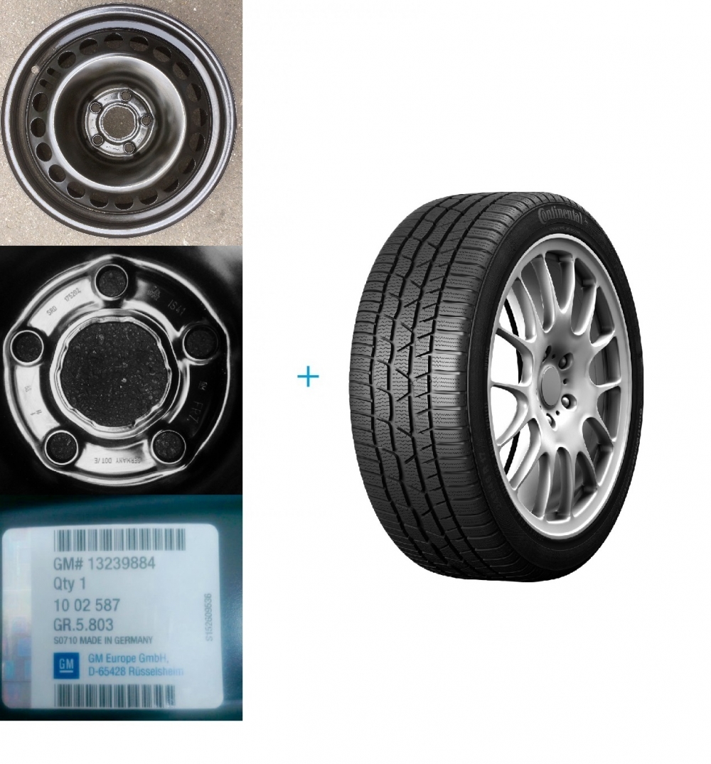 Kit janta si anvelopa iarna Opel Insignia CONTINENTAL 225/55/R17 101V XL WINTER CONTACT TS830P DOT 2017