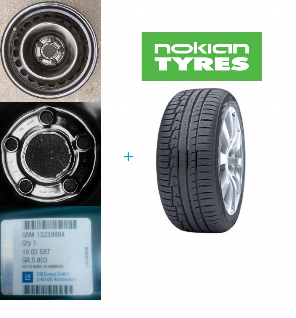 Kit janta si anvelopa iarna Opel Insignia Nokian WR A3 225/55 R17 101V XL DOT 2017