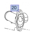 97254635 6336105 98057107 Flansa conducta tur apa termostat Opel Corsa C 1.7 original GM
