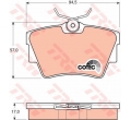 GDB1479 93192389 1605199 Kit placute spate Opel Vivaro B marca TRW | Revizie Shop