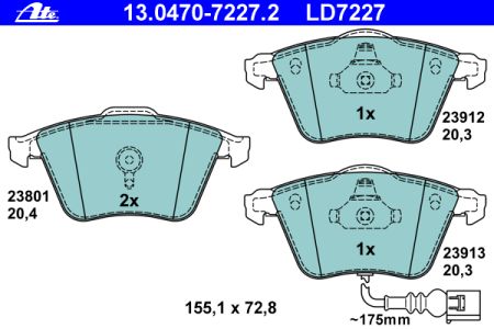 Placute frana fata ATE VW Golf VI 1.2 TSI tip motor CBZA 63 kw Pagina 2/jante-opel/piese-auto-mitsubishi/piese-auto-opel-astra-k - Sistem de franare VW Golf VI 5K1