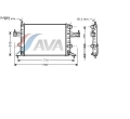 ola2303 Radiator racire apa Opel Corsa C producator AVA