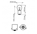 PR21W bec rosu Bec cu lumina Rosie soclu P21W  Philips