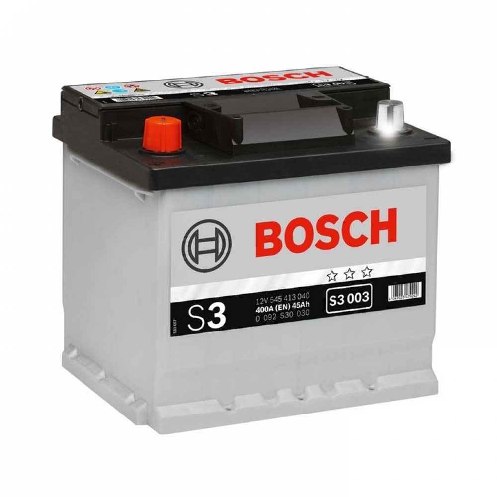 Piese Auto Opel Acumulator auto BOSCH S3 45Ah/400A borna inversa Revizie Masina