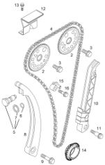Kit distributie lant Opel Vectra C 2.2 original GM | Revizie Shop Kit distributie Opel Vectra C