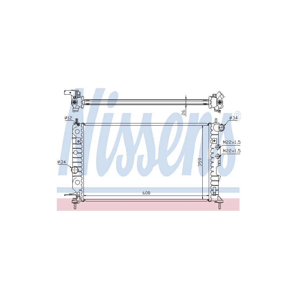 Radiator racire motor Opel Vectra B Z18XE NISSENS
