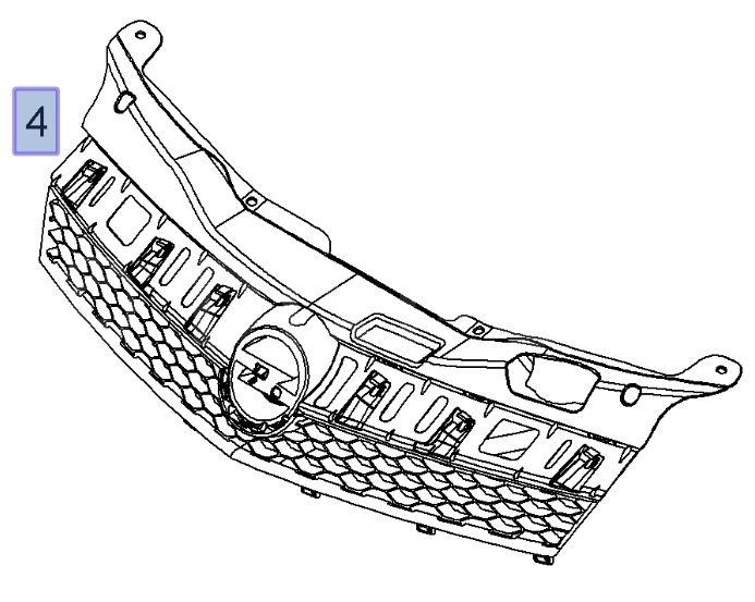 Grila radiator tip fagure Opel Astra H original GM