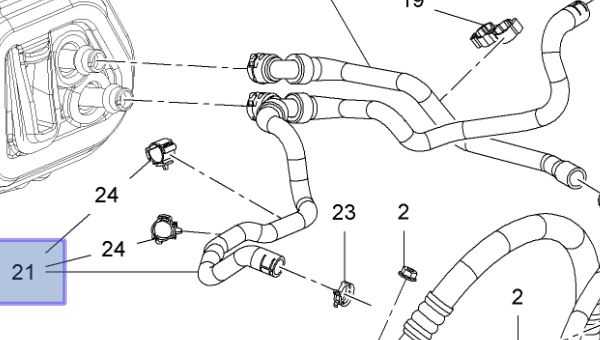 Furtun calorifer Opel Astra J original GM