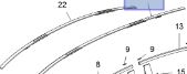 Sina plafon stanga Opel Astra J hatchback original GM