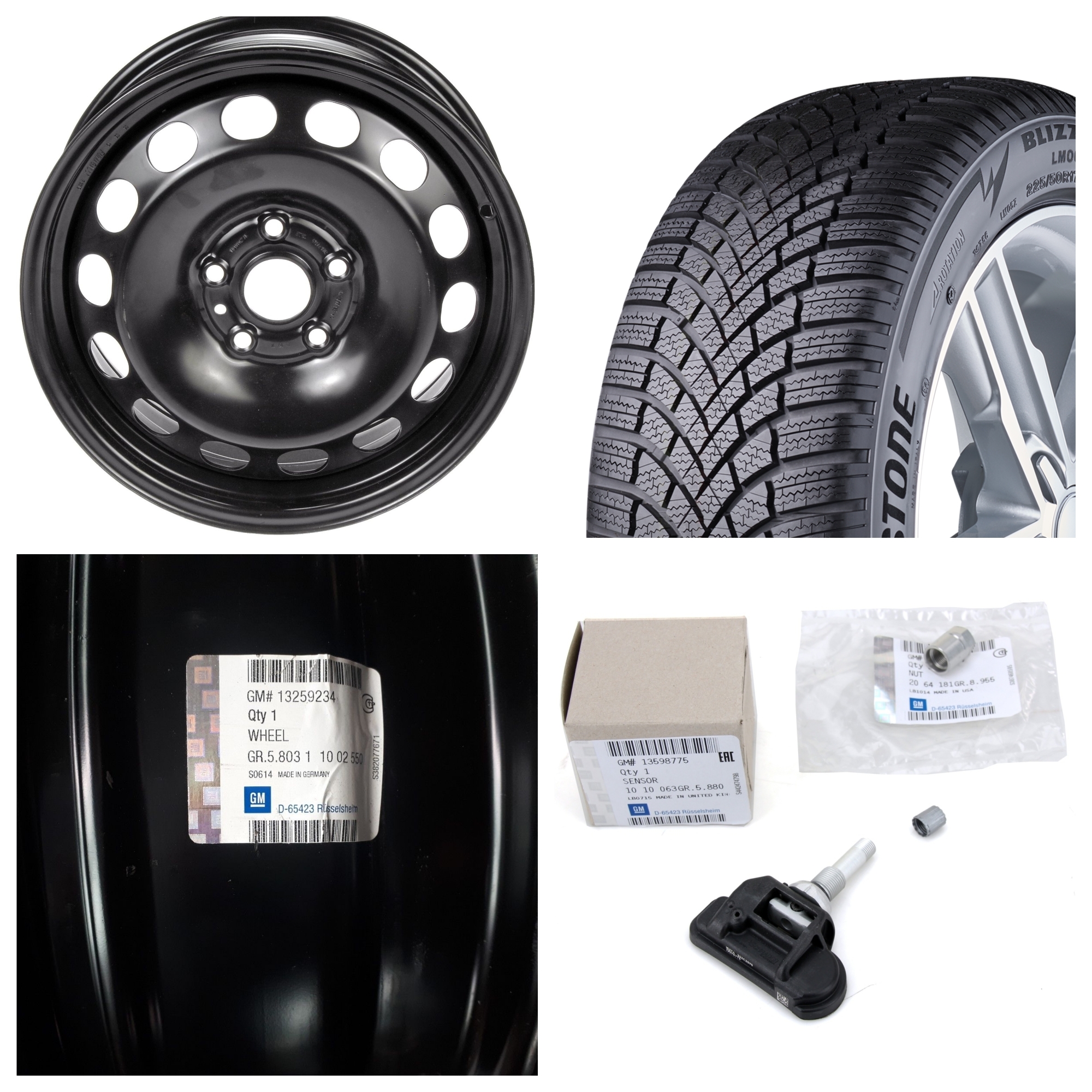Janta cu senzor si anvelopa Bridgestone LM005 205/60 R16 92 H Opel Astra J
