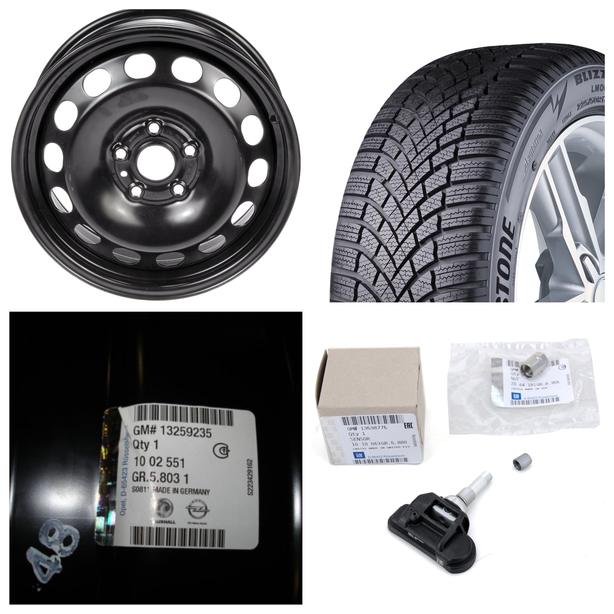 Janta cu senzor presiune si anvelopa Bridgestone LM005 205/60 R16 92 H Opel Astra J diesel