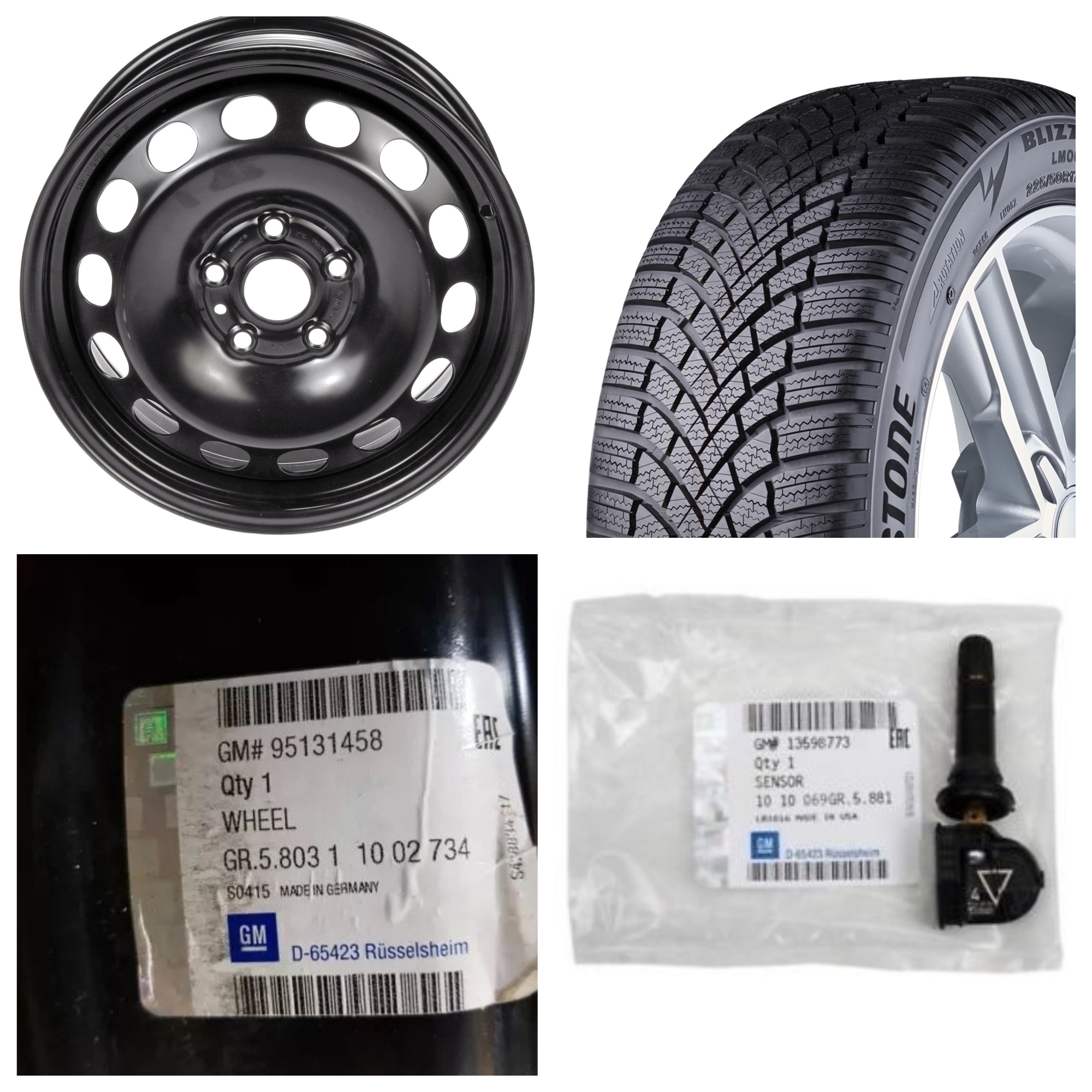 Janta cu senzor presiune si anvelopa Hankook W452 195/70 R16 94H Opel Mokka