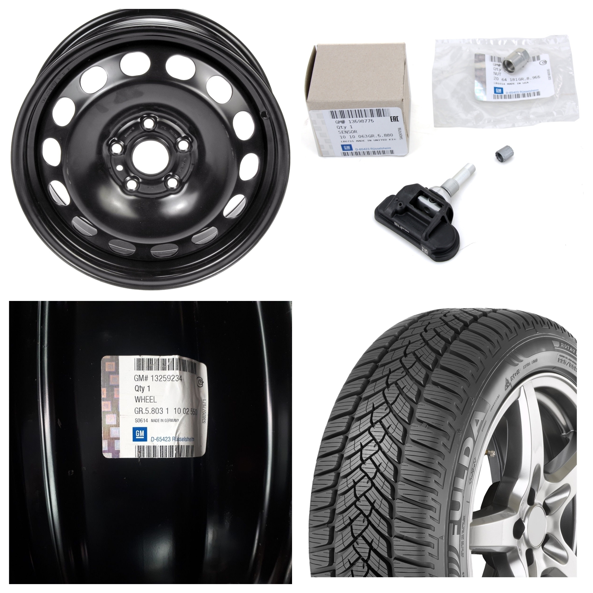 Janta cu senzor presiune si anvelopa Fulda Kristall Control HP2 205/60 R16 98H H Opel Astra J