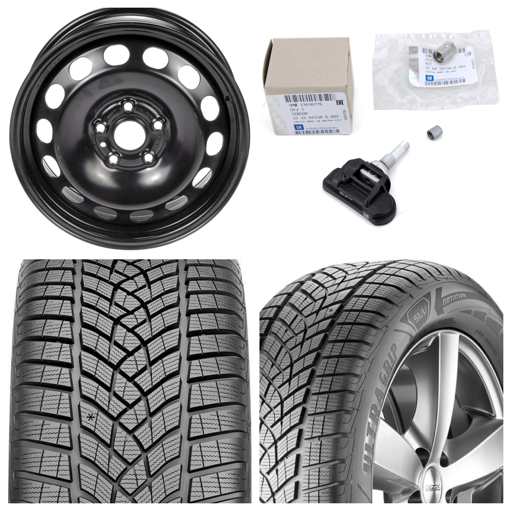 Janta cu senzor presiune si anvelopa Goodyear UG Performance G1 225/50  R17 98H H Opel Zafira C Jante si capace Opel Zafira C