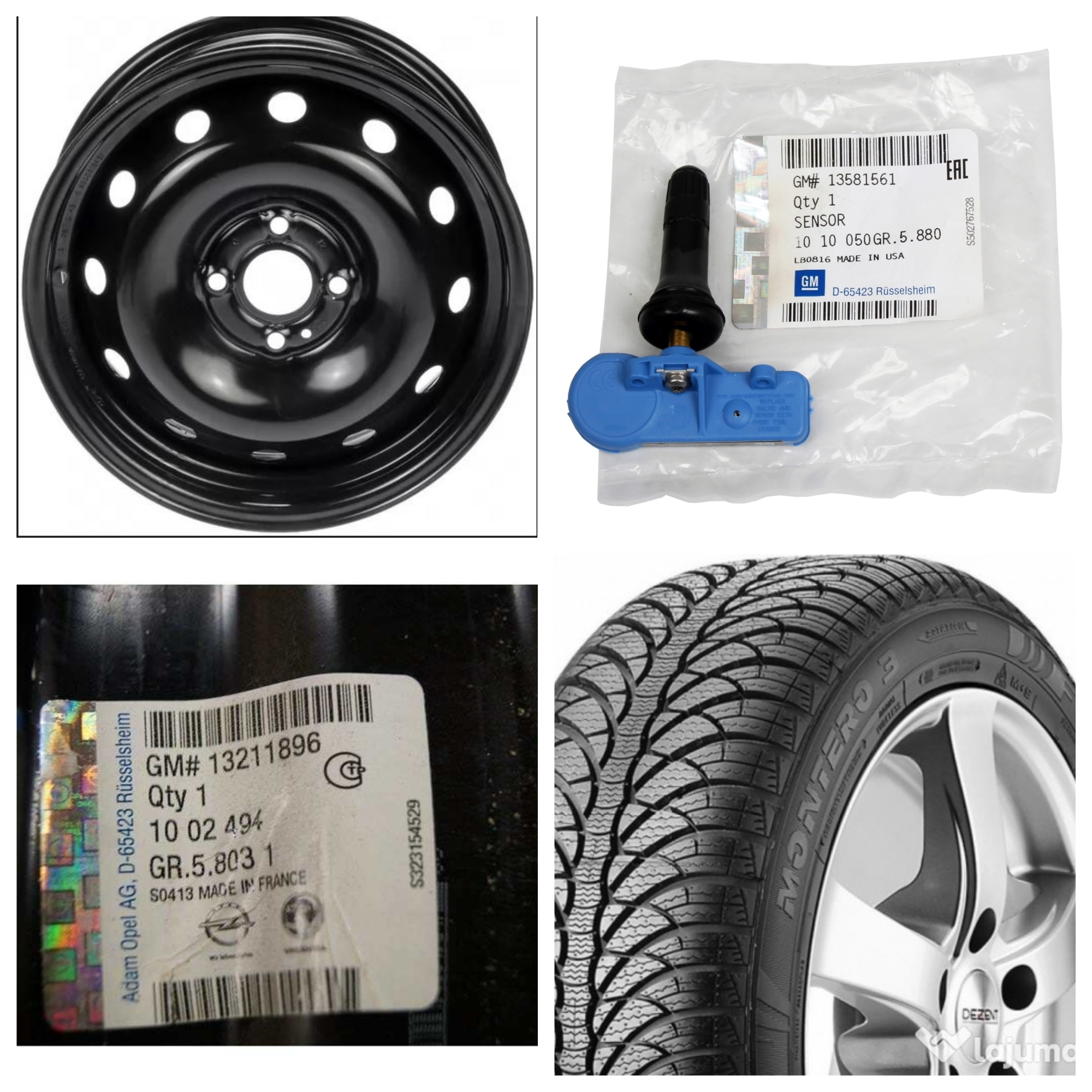 Janta cu senzor presiune si anvelopa Fulda Kristall Control HP2 205/60 R14 iarna Opel Corsa E Roti si anvelope Opel Corsa E