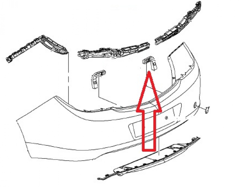 Suport bara spate dreapta inferior original GM Pagina 4/opel-astra-j/piese-auto-opel-insignia-a/ford-mustang - Elemente de caroserie Opel Insignia A