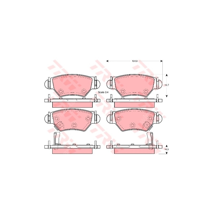 Set placute frana fata Opel Astra G TRW