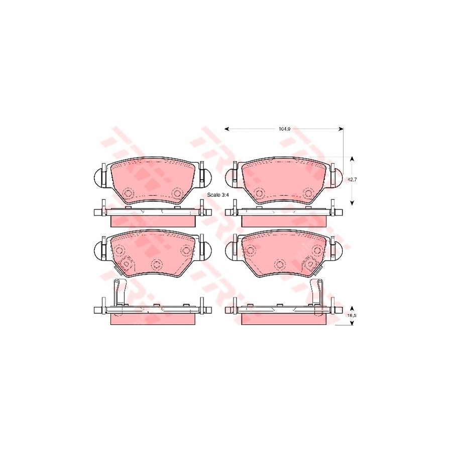 Set placute frana fata Opel Astra G TRW