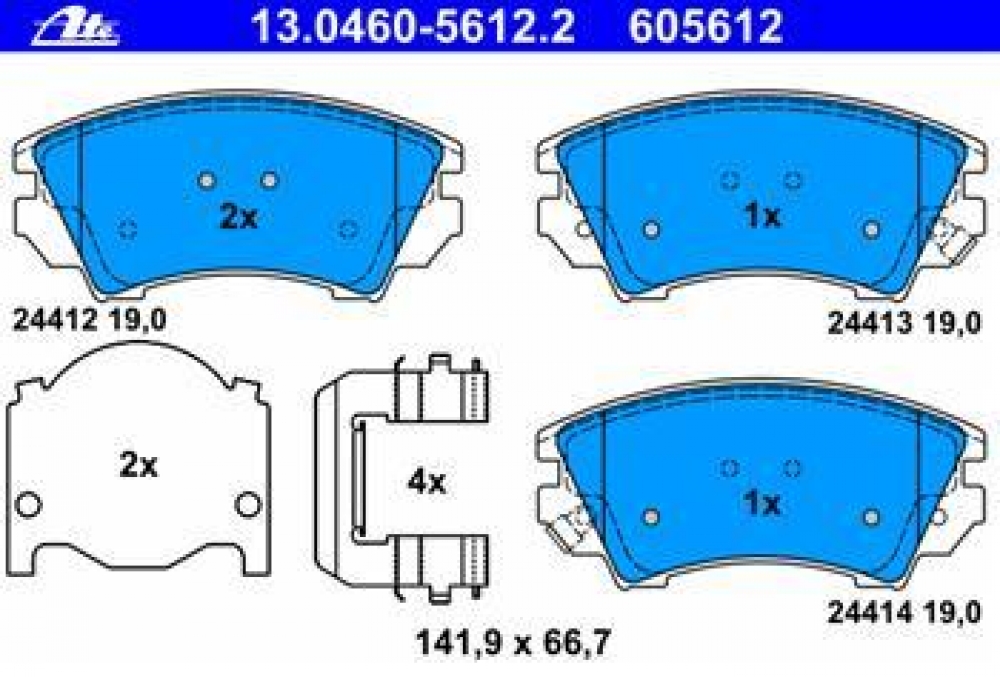 Placute frana fata Opel Insignia J61 ATE Pagina 2/opel-adam/piese-auto-opel-insignia-a/dispozitive-de-franare-opel-insignia-a/kit-uri-discuri-si-placute-opel-insignia-a/opel-meriva-b - Dispozitive de franare Opel Insignia A