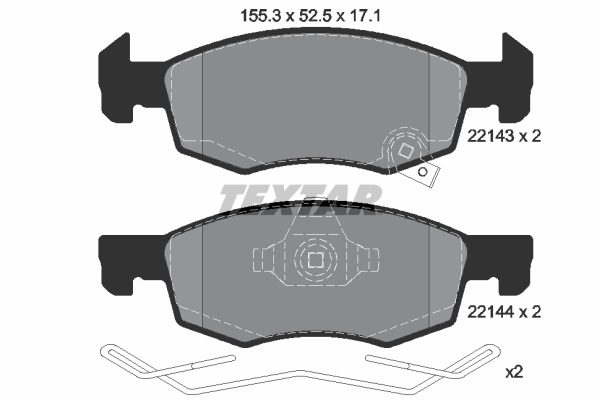 Piese Auto Opel Set placute frana fata Opel Corsa E TEXTAR Revizie Masina