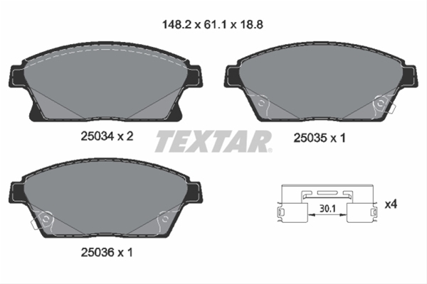 Piese Auto Opel Placute frana fata TEXTAR pentru Opel Astra J J60 1605263 1605178 542115  2503401 Revizie Masina