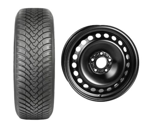 Roata completa Ford Focus janta otel ALCAR 8325 6.5x16 + anvelopa iarna Falken HS01 205/55R16 91H + Senzor presiune ALCAR