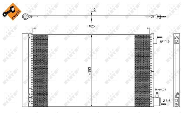 Radiator AC Opel Insignia A marca NRF