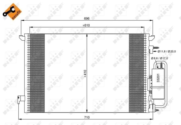 Radiator AC Opel Vectra C marca NRF