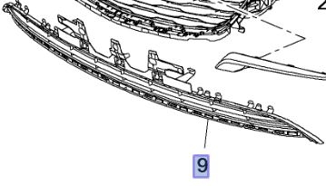 Grila bara fata Opel Insignia B original GM