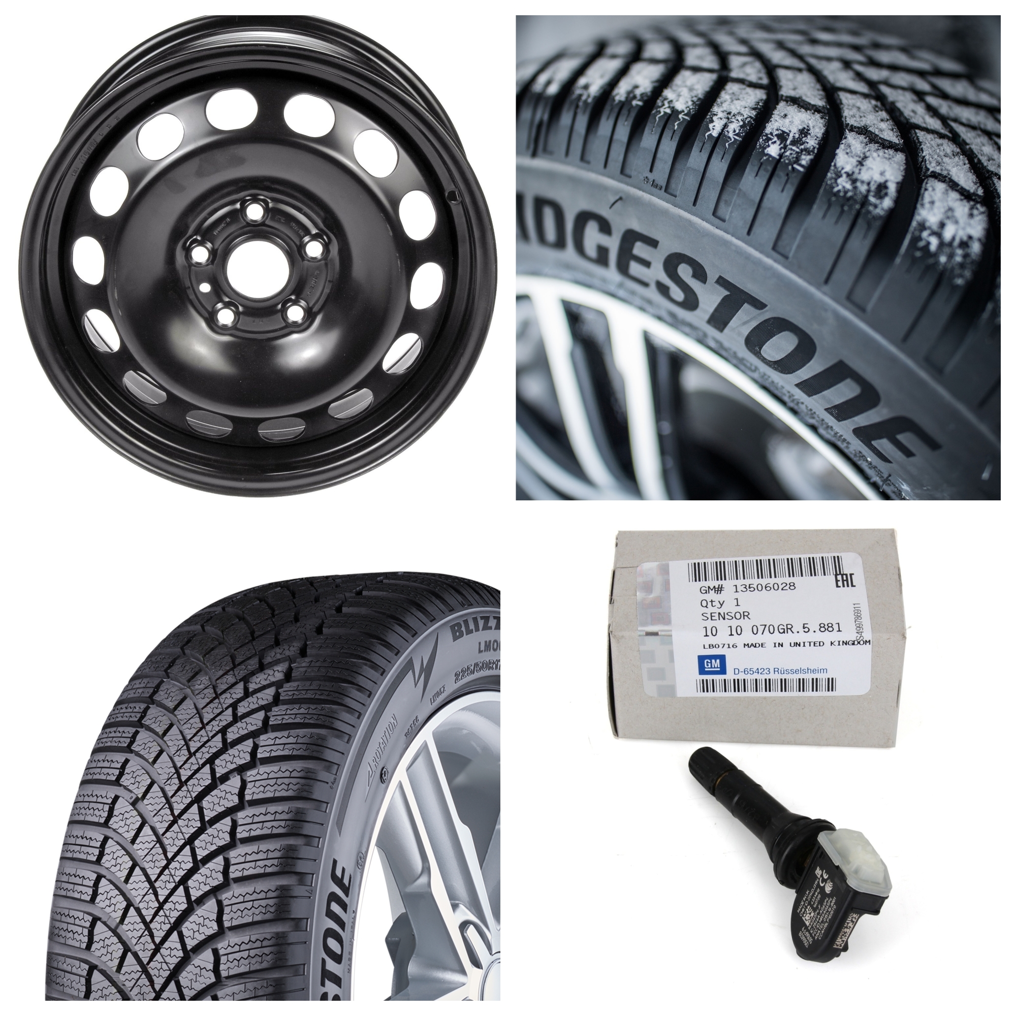 Janta cu senzor presiune si anvelopa Bridgestone LM005 205/55 R16 91H iarna Opel Astra K