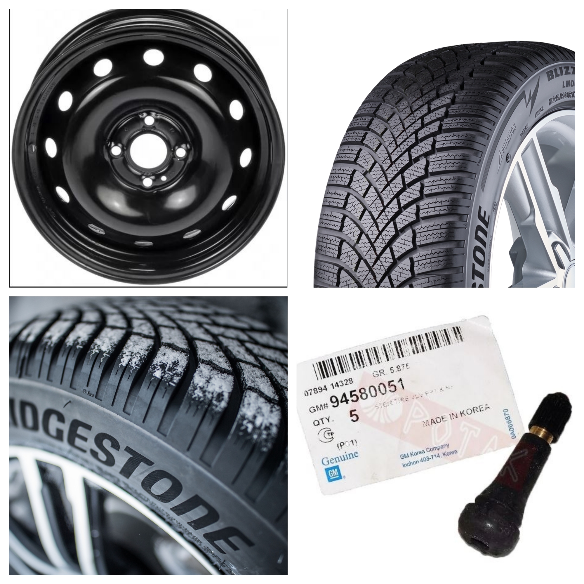 Janta cu senzor presiune si anvelopa Bridgestone LM005 195/65 R15 91T iarna Opel Crossland X