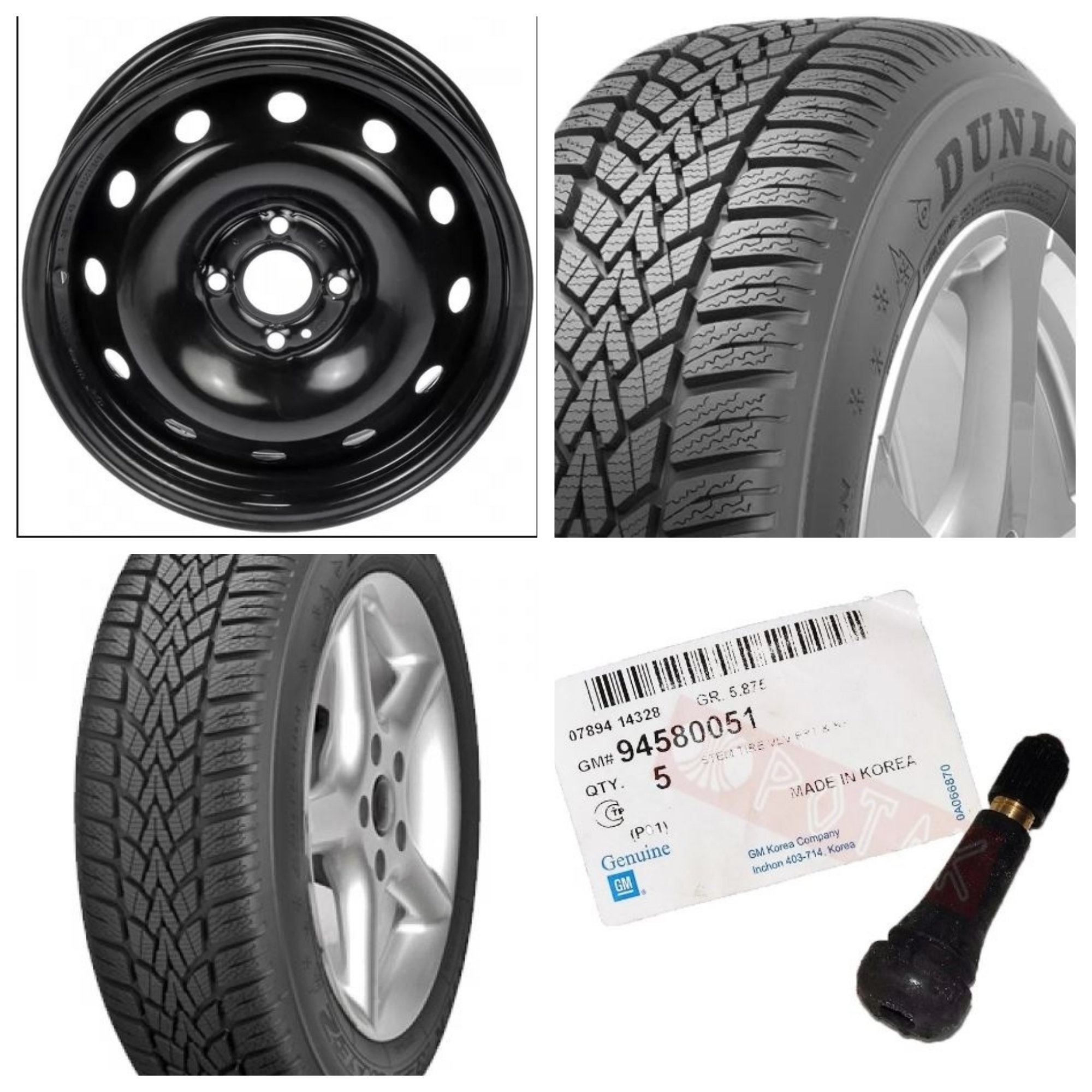 Janta cu senzor presiune si anvelopa Dunlop Winter Response 2 196/60 R16 89H iarna Opel Crossland X