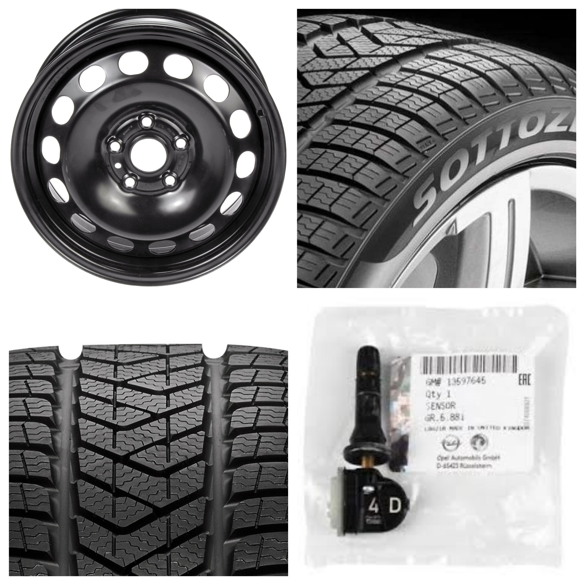 Janta cu senzor presiune si anvelopa Pirelli Sottozero 3 215/60 R16 99H iarna Opel Insignia B