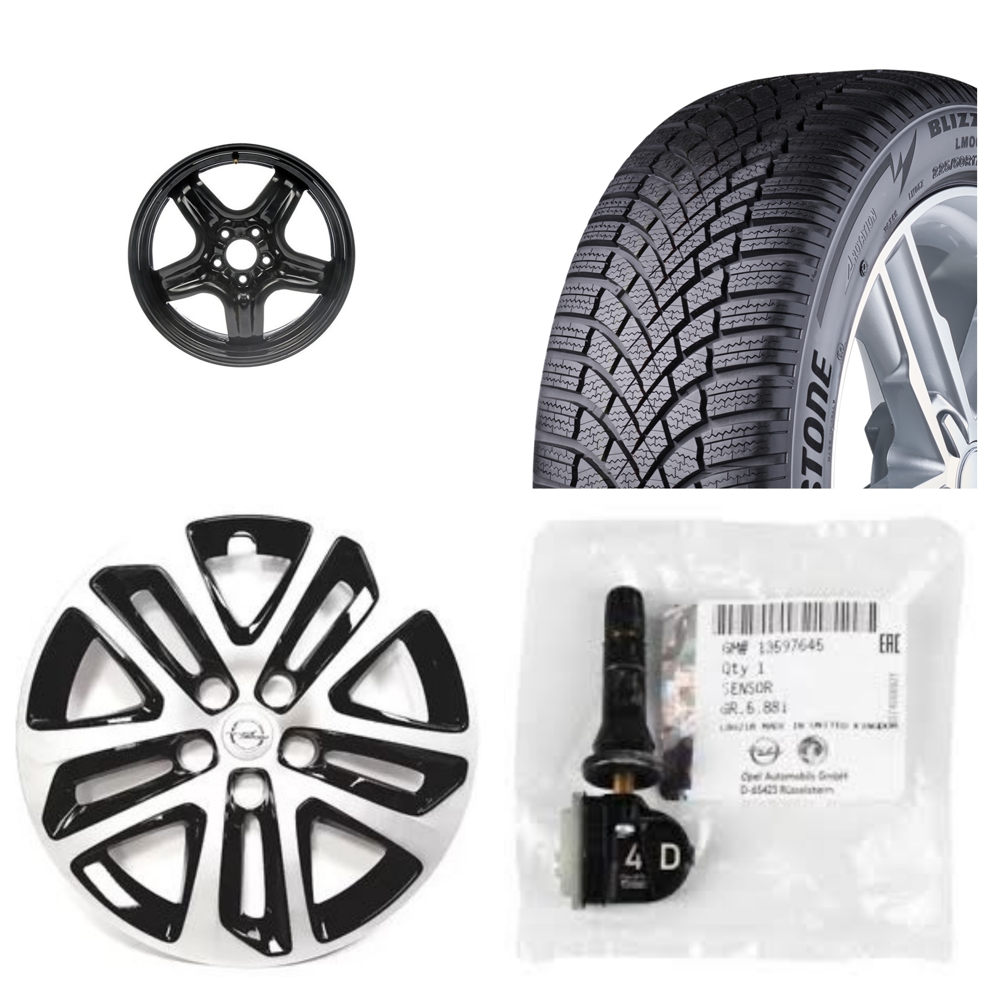 Janta cu senzor presiune si anvelopa cu capac Bridgestone LM0053 225/55 R17 101 V iarna Opel Insignia B Pagina 2/opel-tigra-b/piese-auto-opel-crossland-x/opel-omega - Jante si anvelope Insignia B