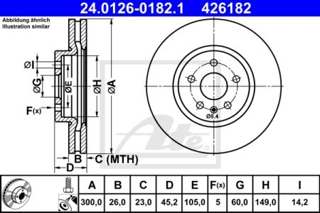 Discuri fata Opel Mokka marca ATE