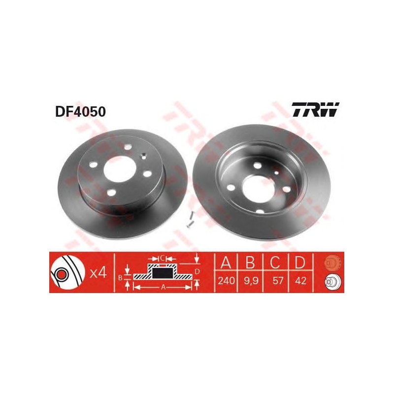 Set discuri frana Opel Astra G TRW