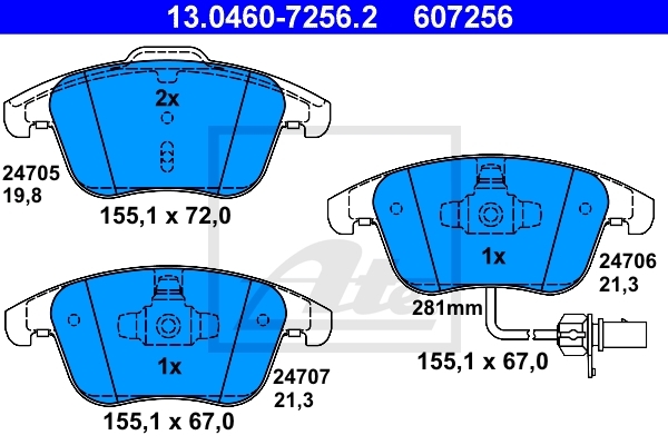 Set placute frana fata Audi A4 2.0 Audi A4( 8K2,B8) 11.07-