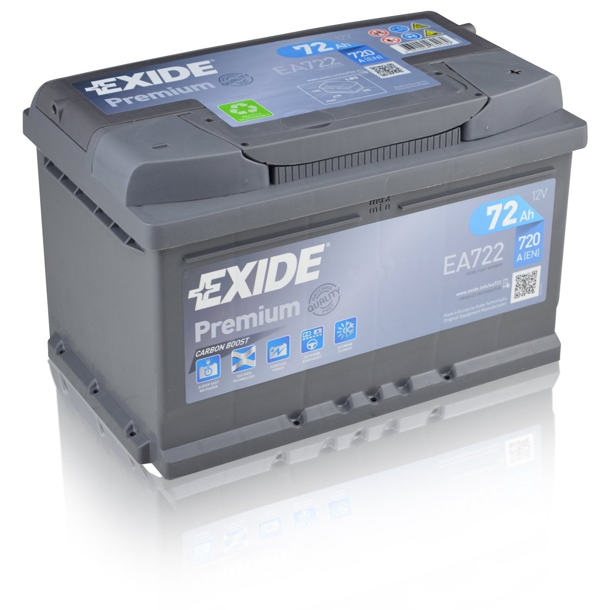 Piese Auto Opel Baterie auto EXIDE PREMIUM S5 72Ah/730A Revizie Masina