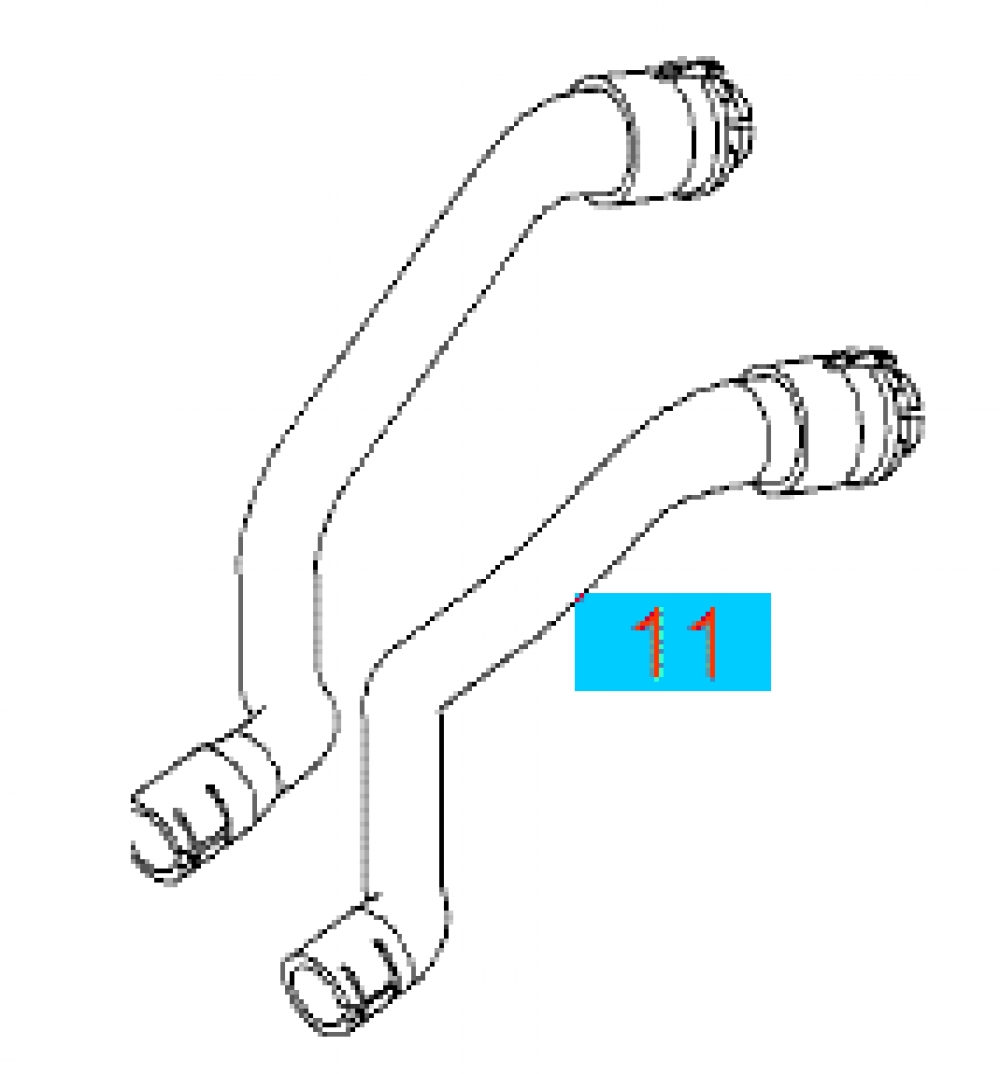 Furtun retur calorifer Astra H original GM