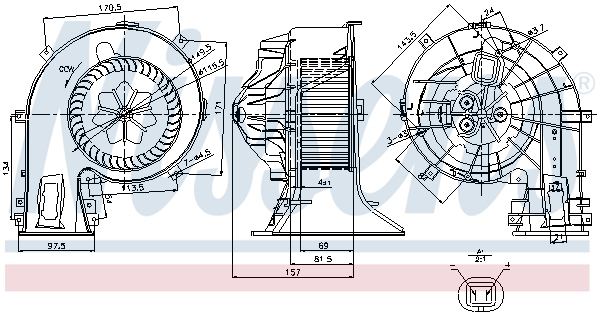 Ventilator aeroterma Opel Vectra C marca NRF