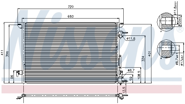 Radiator AC Opel Vectra C marca NISSENS