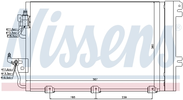 Radiator AC Opel Astra H 1.4 / 1.6 marca Nissens Climatizare Opel Astra H