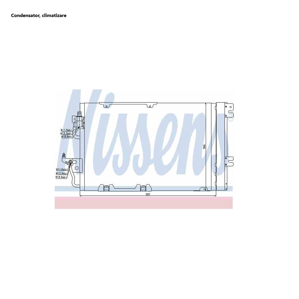 Radiator aer conditionat Opel Astra H benzina Nissens Climatizare Opel Astra H