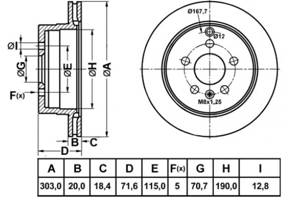Set discuri spate Opel Antara original GM