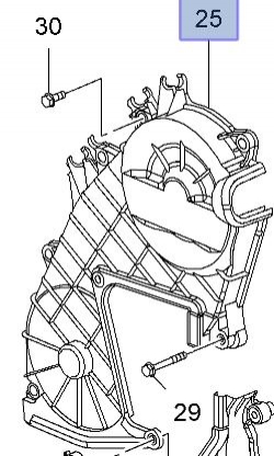 Capac distributie fata superior Opel Zafira B 1.7 original GM Pagina 5/piese-auto-ford-mustang/opel-zafira-b - Motor si ambreiaj Opel Zafira B